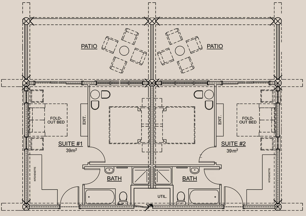 Two Bedroom lodge plan