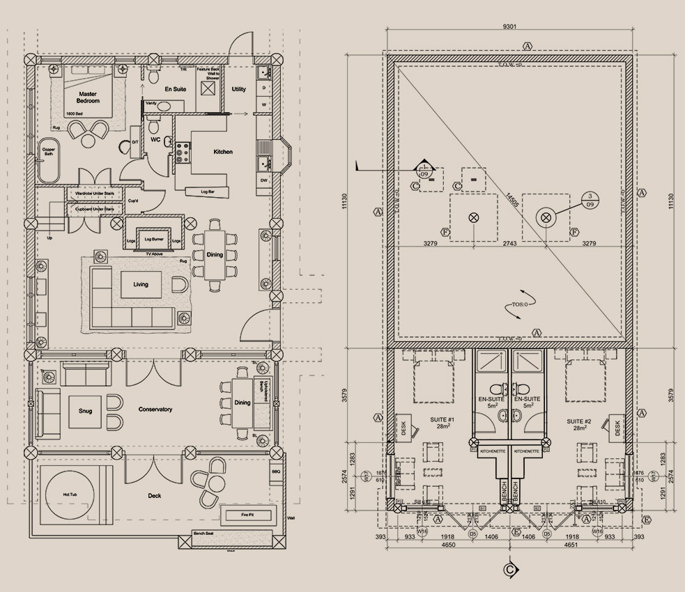 Three Bedroom lodge plan